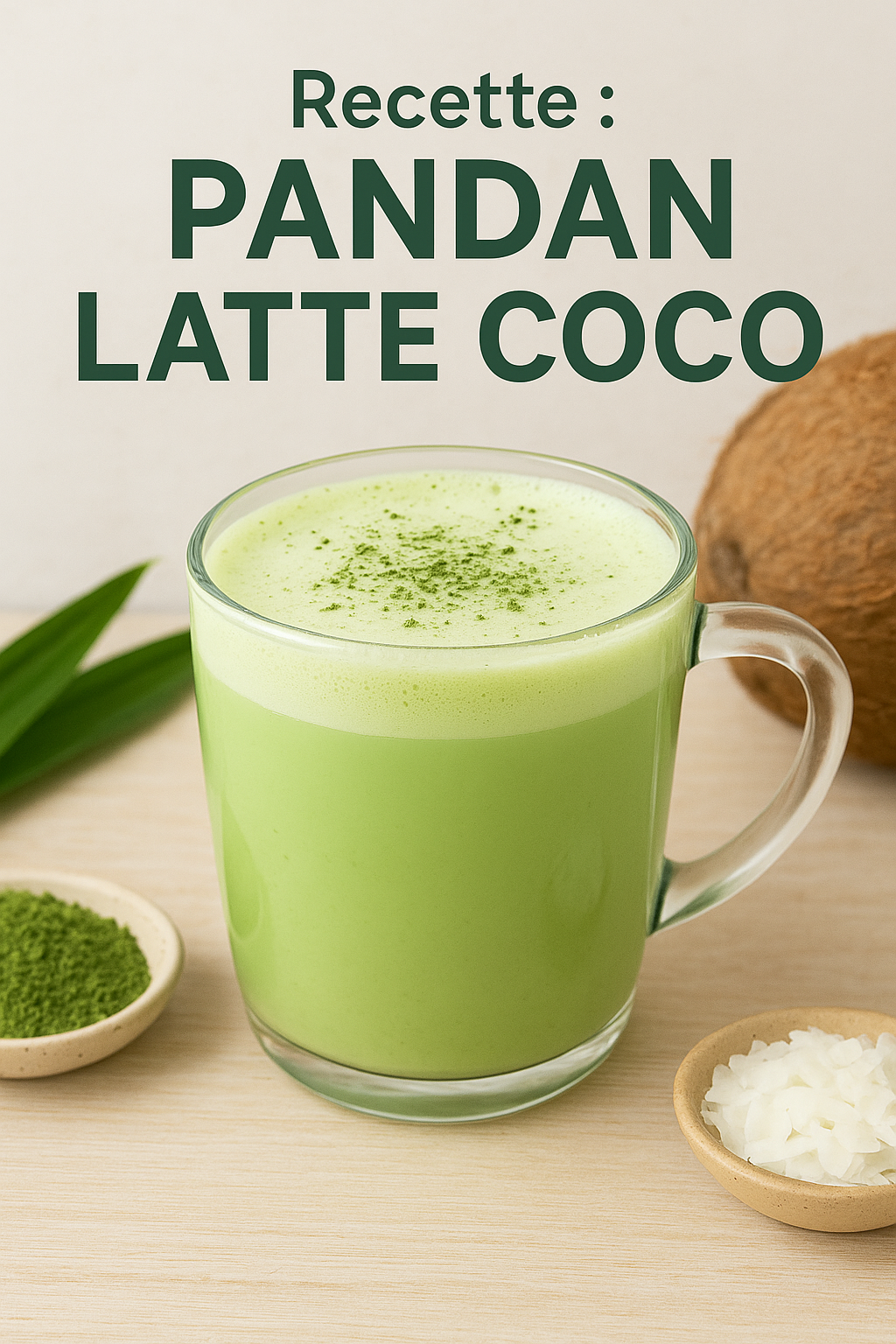 Recette de latte au pandan bio avec lait de coco – Pandan-Bio.fr