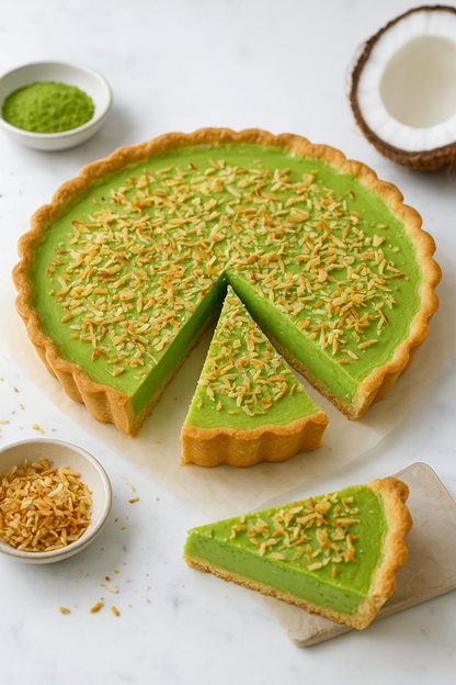 Tarte pandan et coco